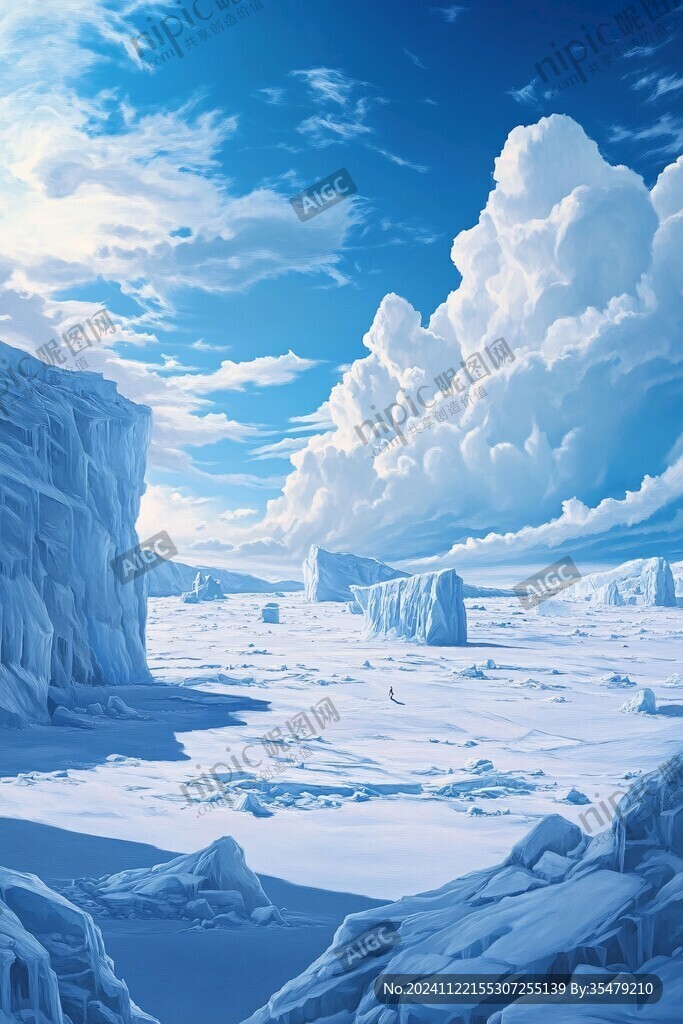 雪山原畫