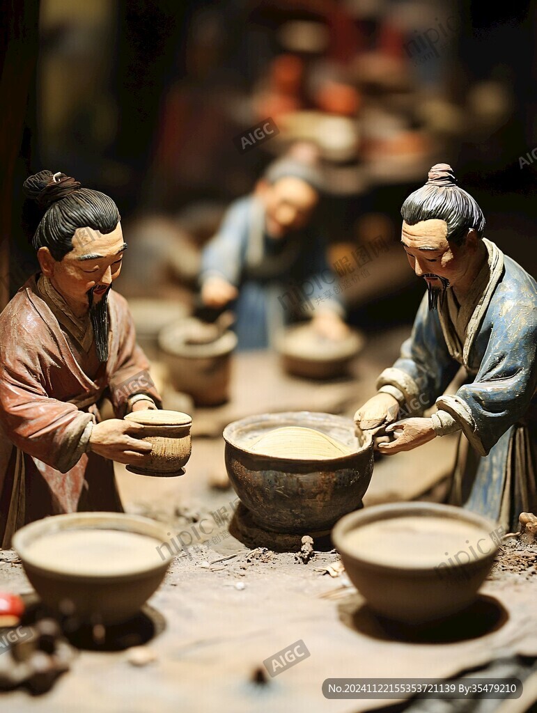 古代制瓷工藝微縮場景