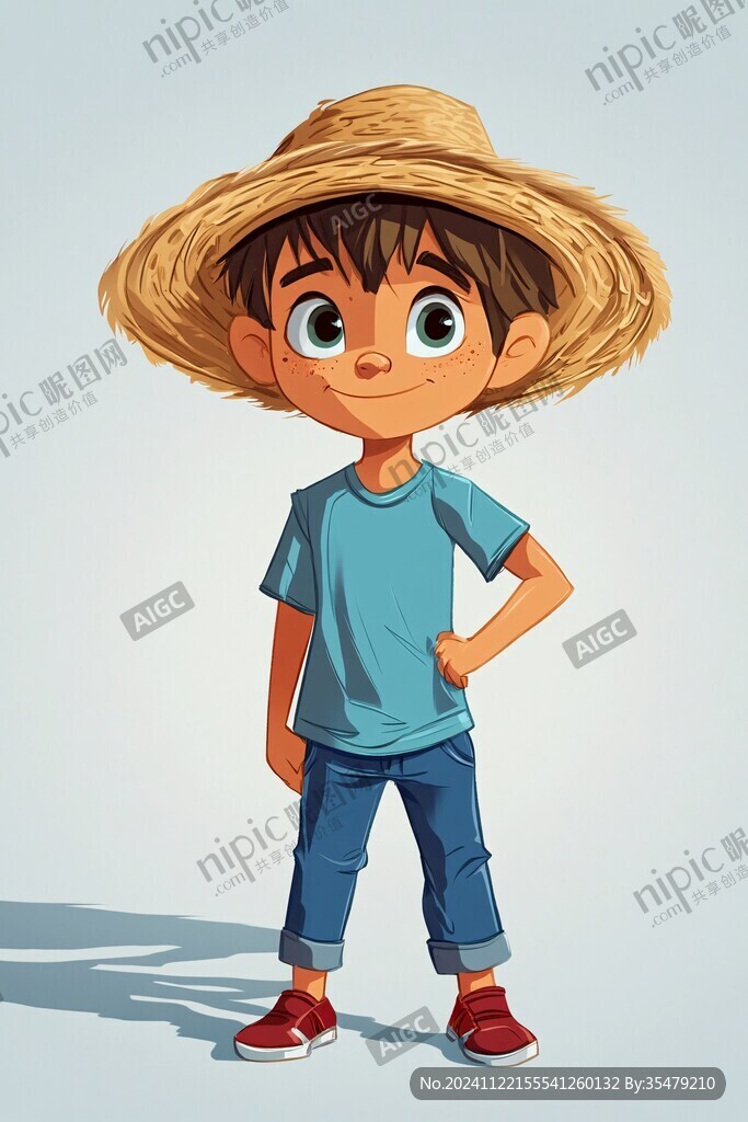 卡通草帽小哥