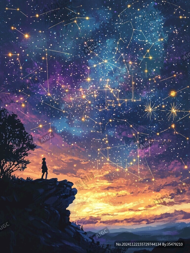 創(chuàng)意夜晚星點(diǎn)流星