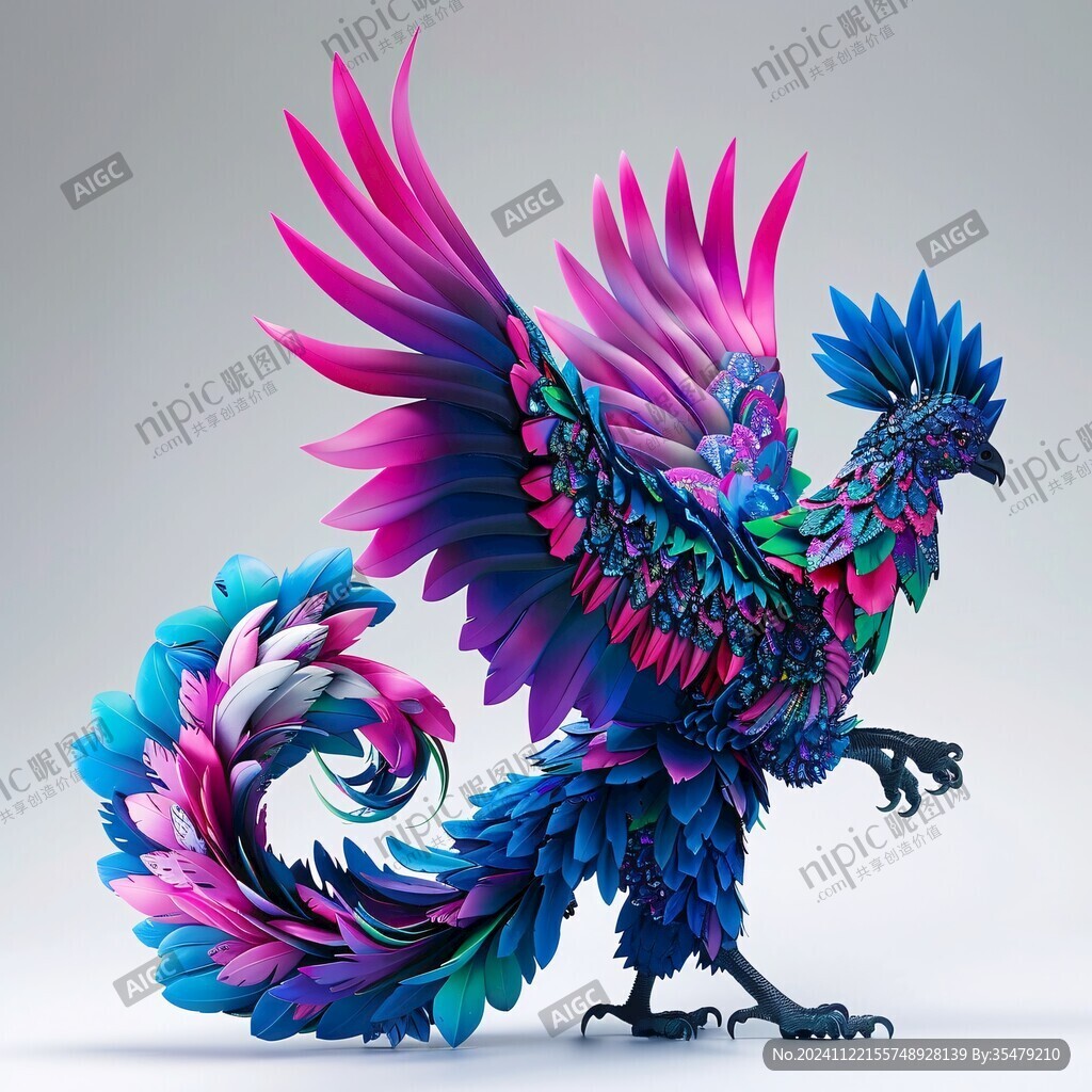 立體質(zhì)感鳳凰