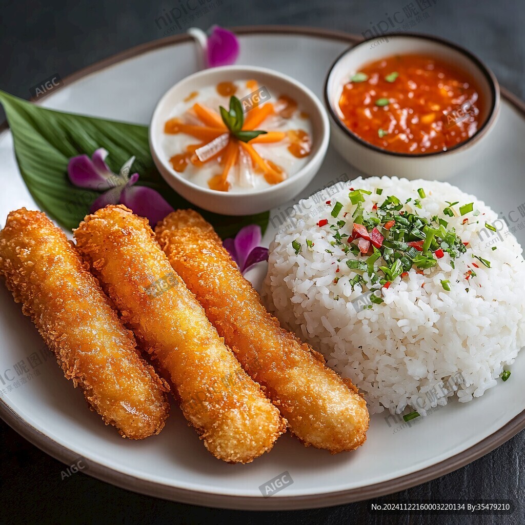 炸蝦咖喱飯付皮壽司套餐