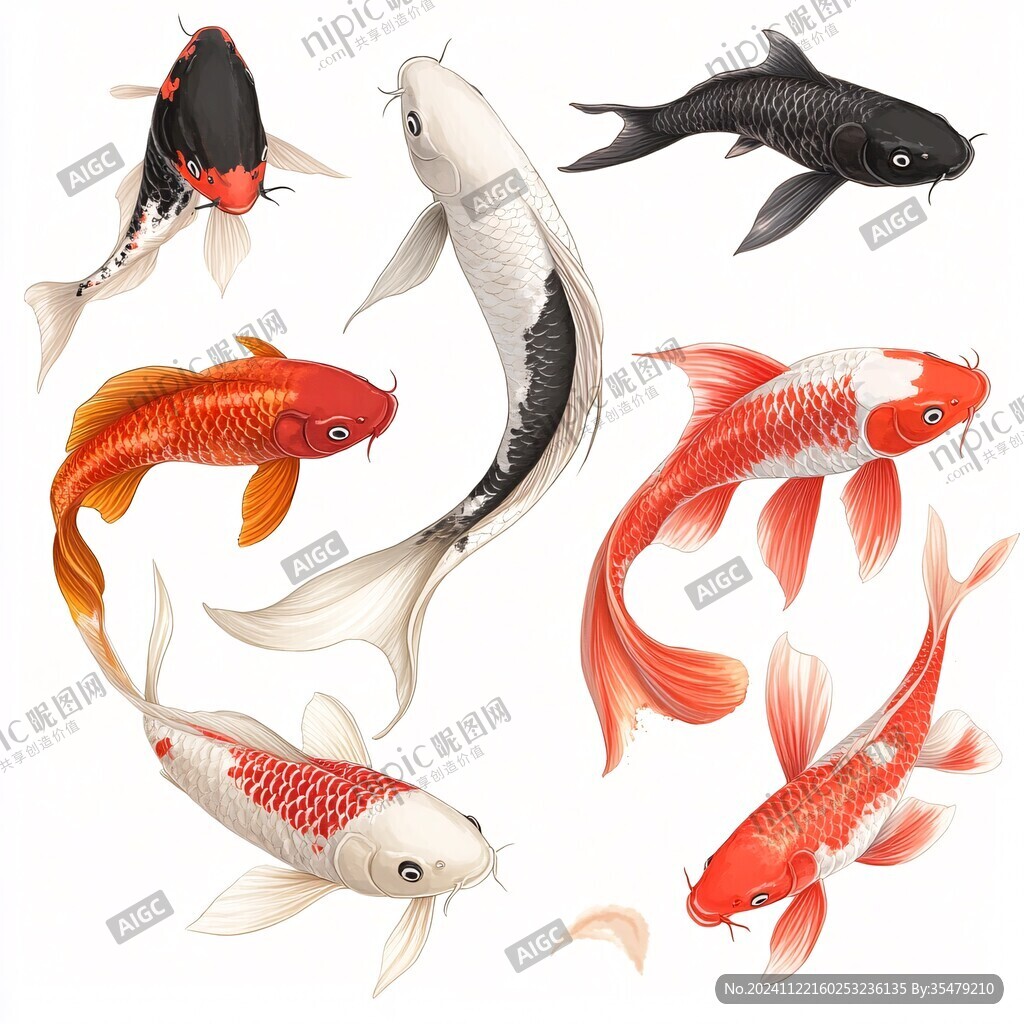 卡通寫實(shí)紅鯉魚