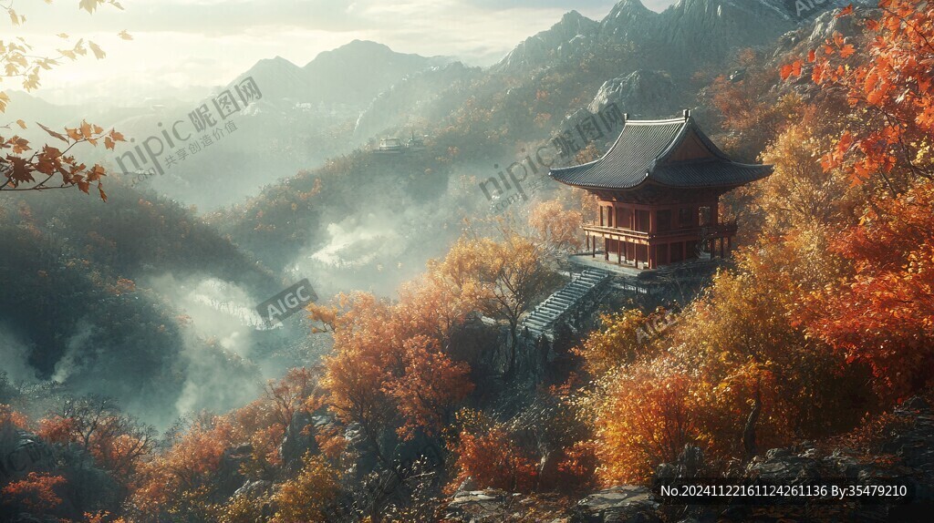 山水樓閣雅致意境風(fēng)