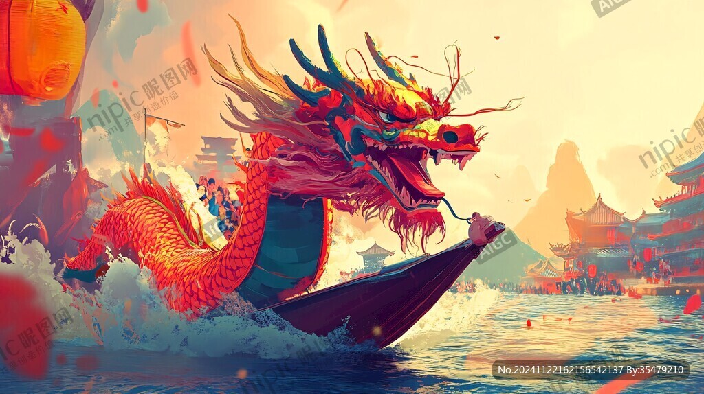 龍年橫版插畫