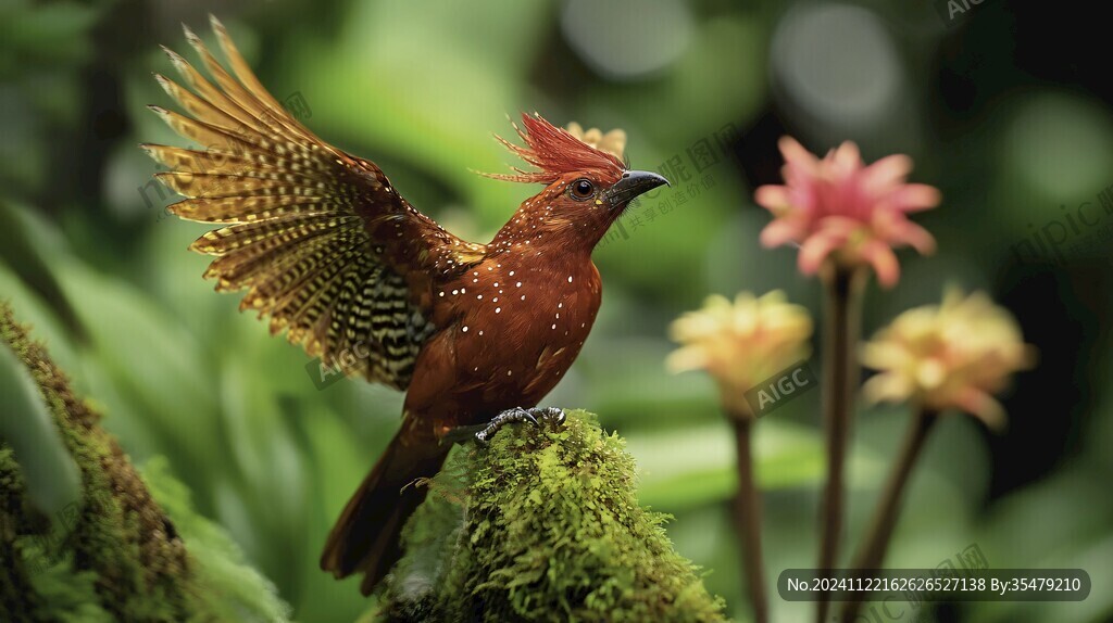 朱背啄花鳥