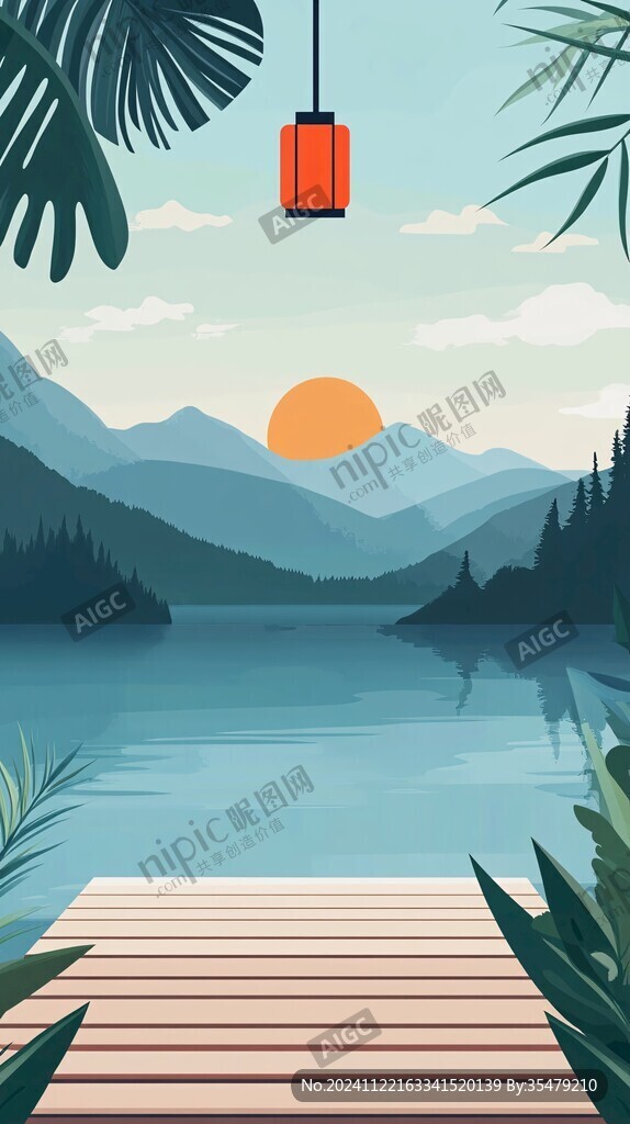扁平風(fēng)自然風(fēng)景
