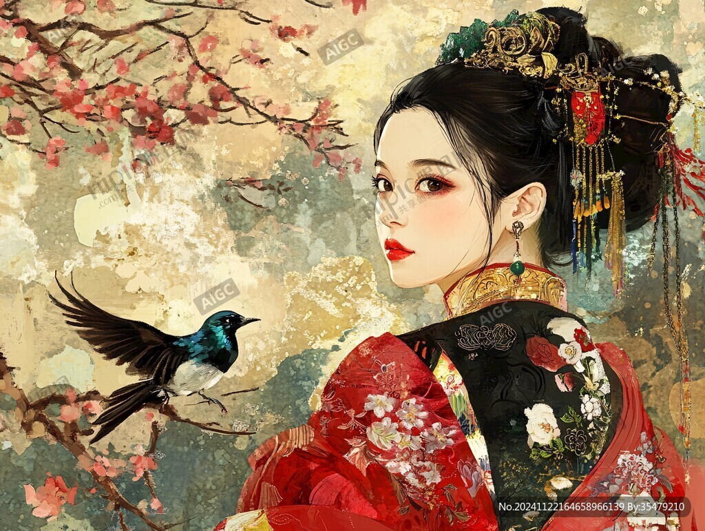 宮廷系列人物插畫