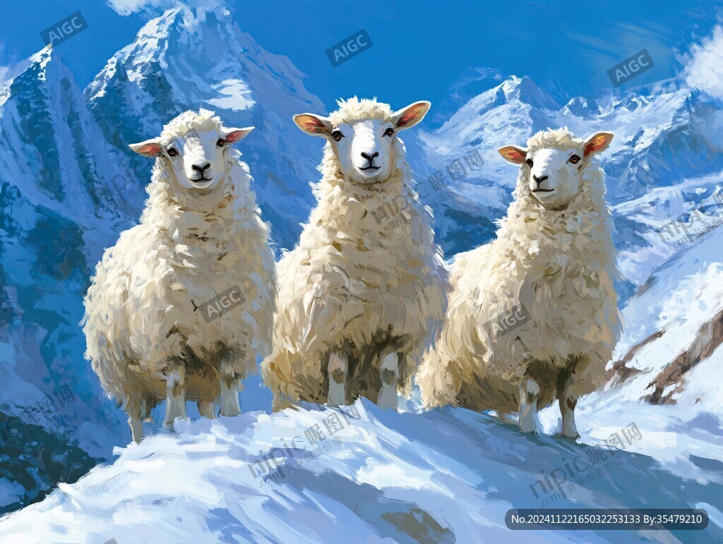 羊群插畫