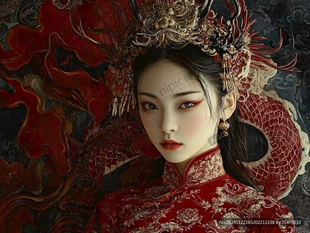 古風嫁衣美女