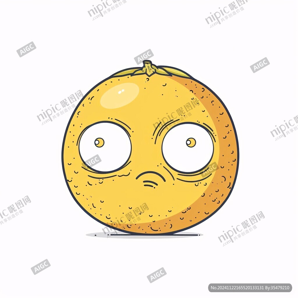 卡通柑橘人物