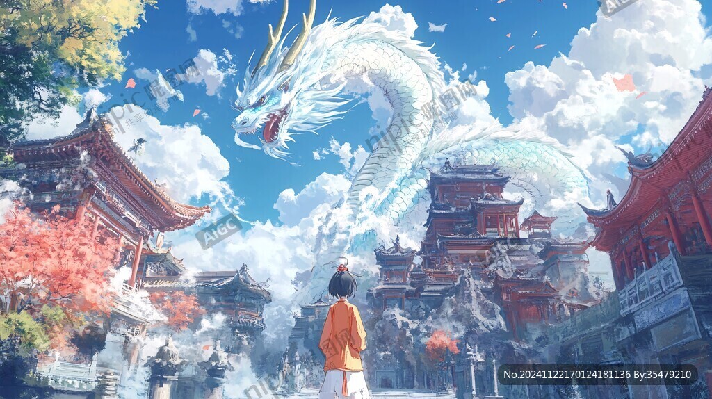 龍年橫版插畫