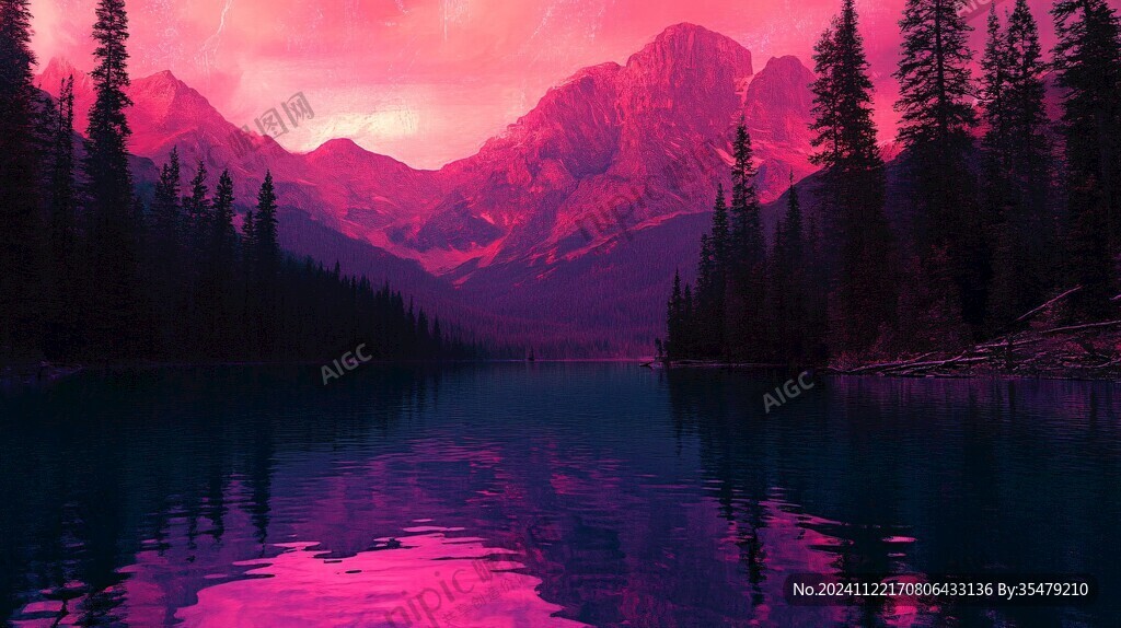 靜謐山水風景
