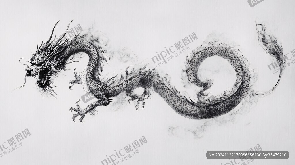水墨龍圖