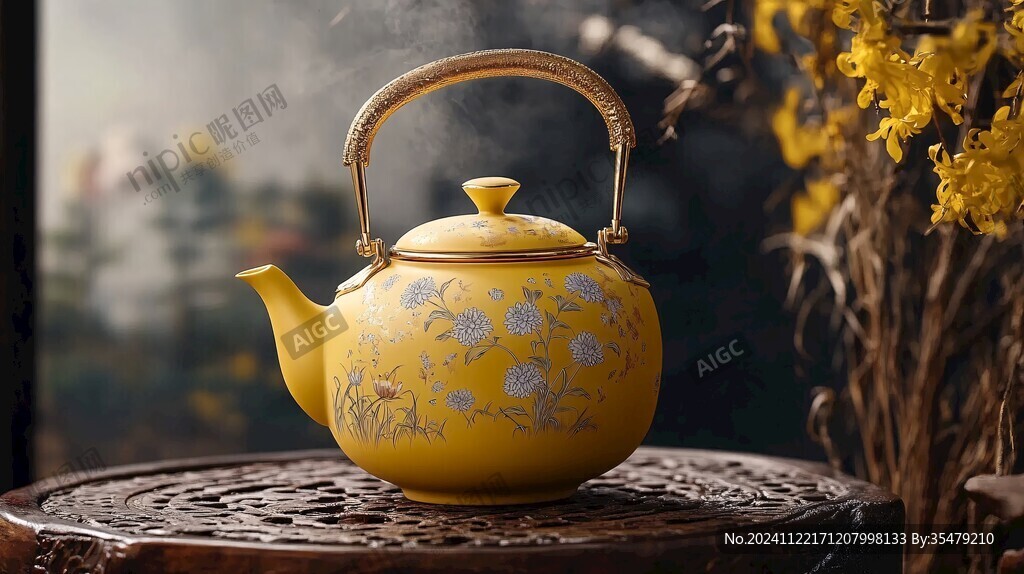黃色的茶壺