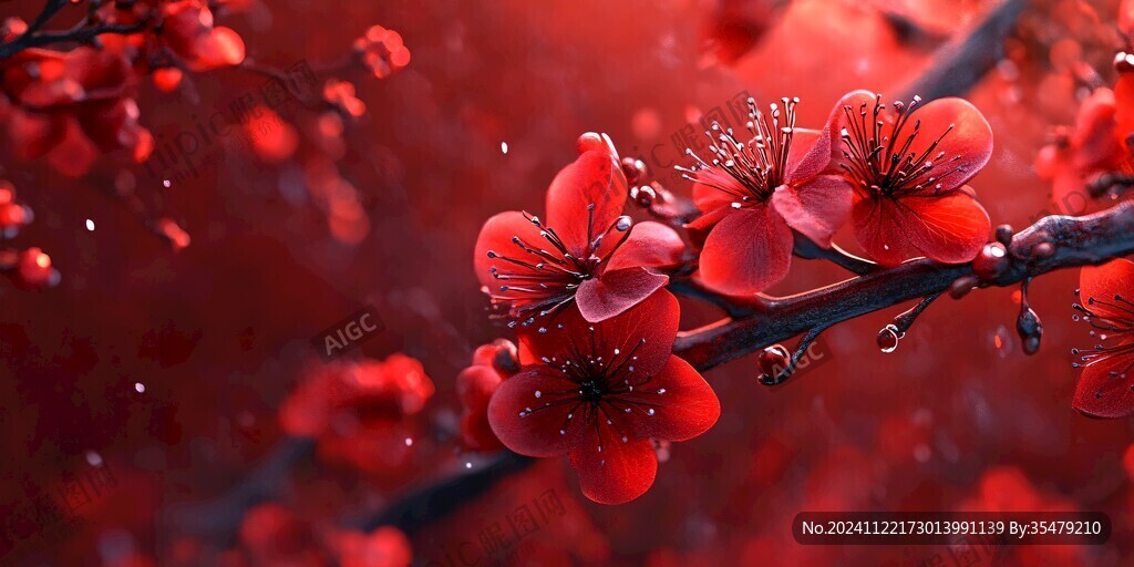 唯美夢幻梅花林