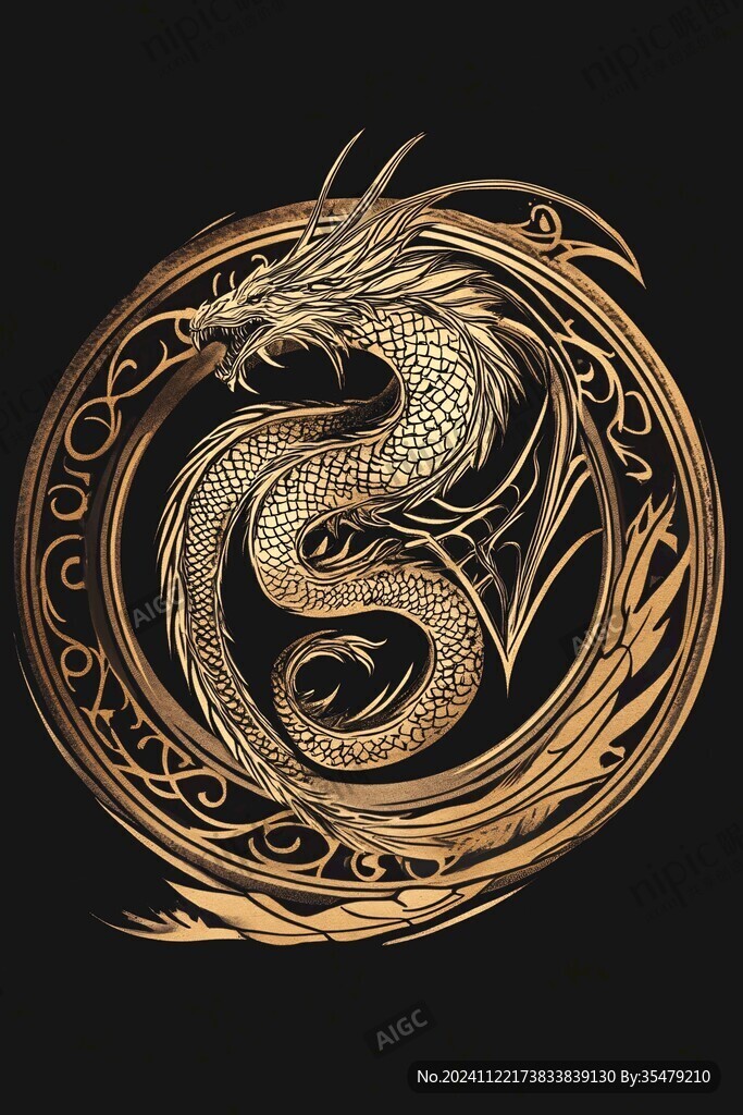 金色龍紋金龍蒼龍青龍