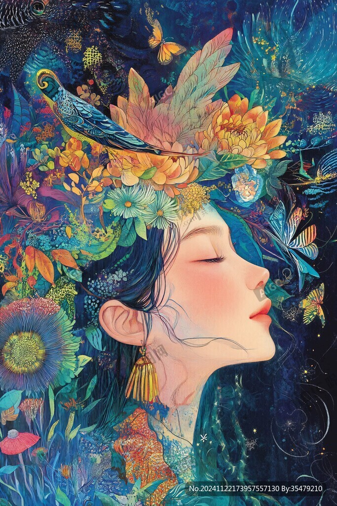 仙女包裝插畫