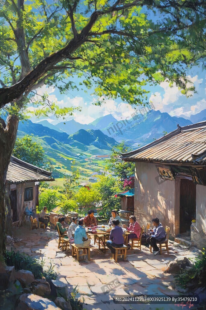 農(nóng)家樂(lè)油畫(huà)