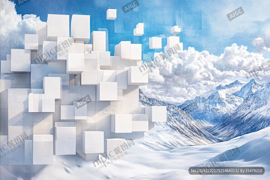 雪山背景墻