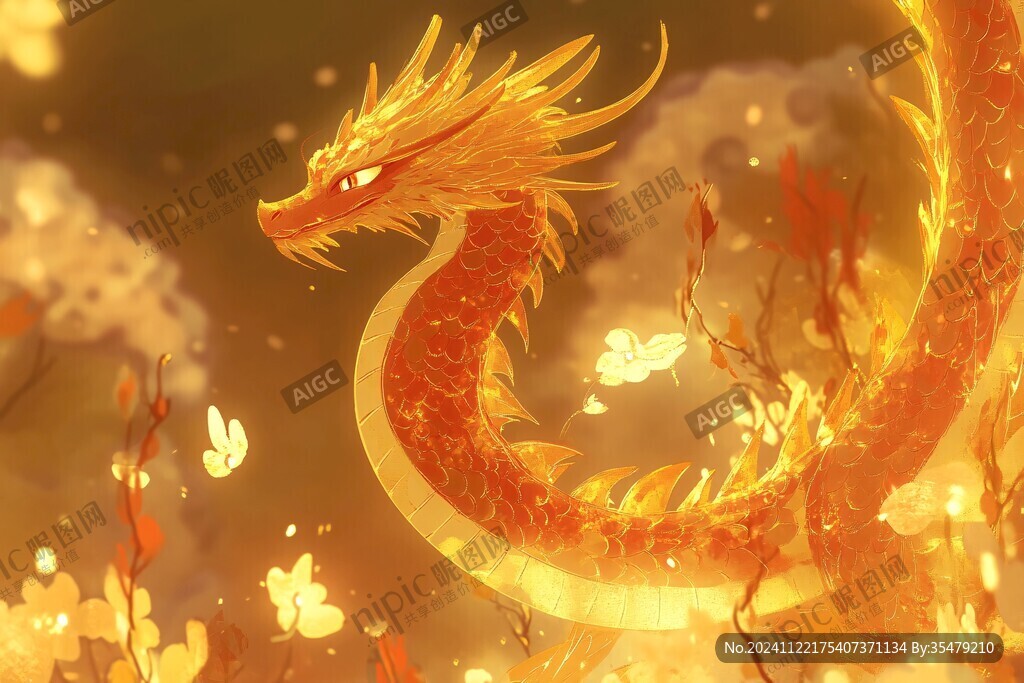 龍年橫版插畫