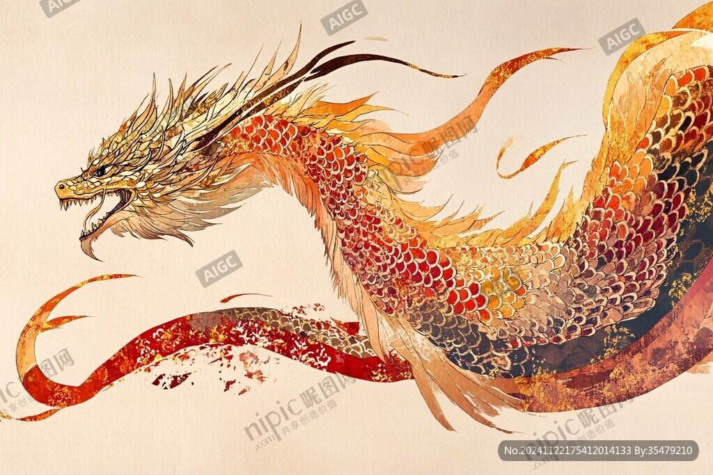 龍年橫版插畫