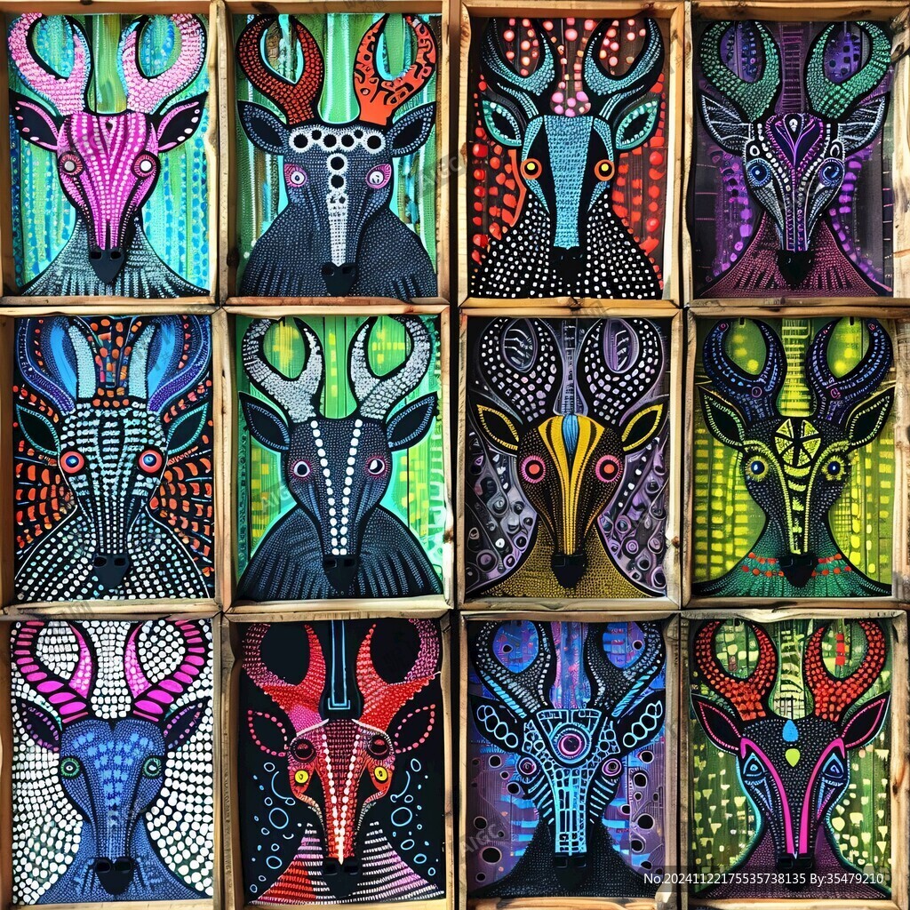 12生肖版畫