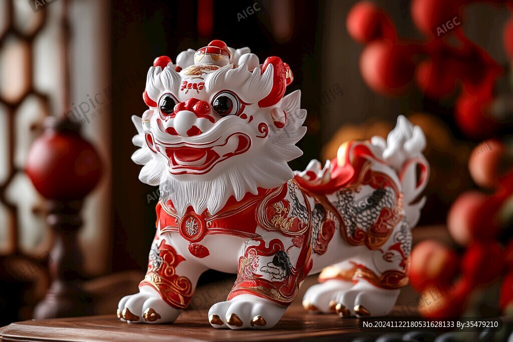 舞獅擺件
