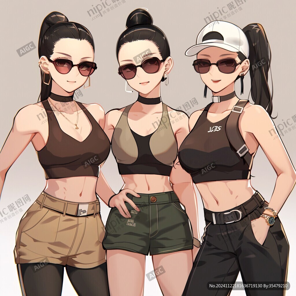 街舞女孩插畫