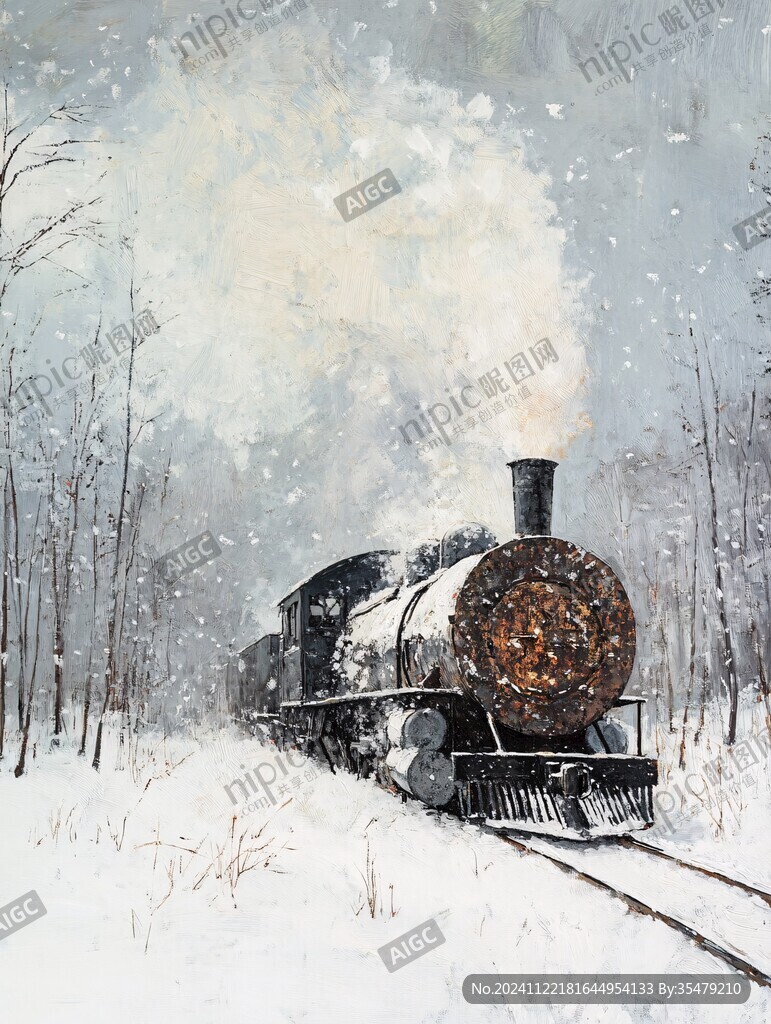 雪中火車頭