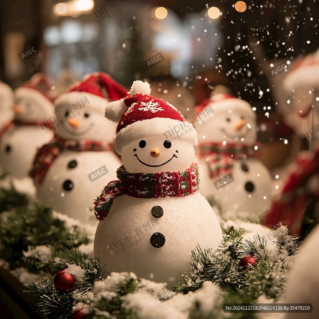 圣誕雪人手辦