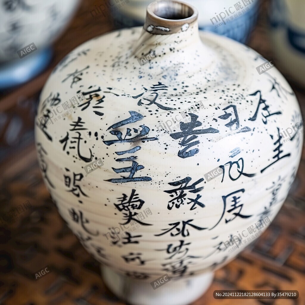 文字撣瓶