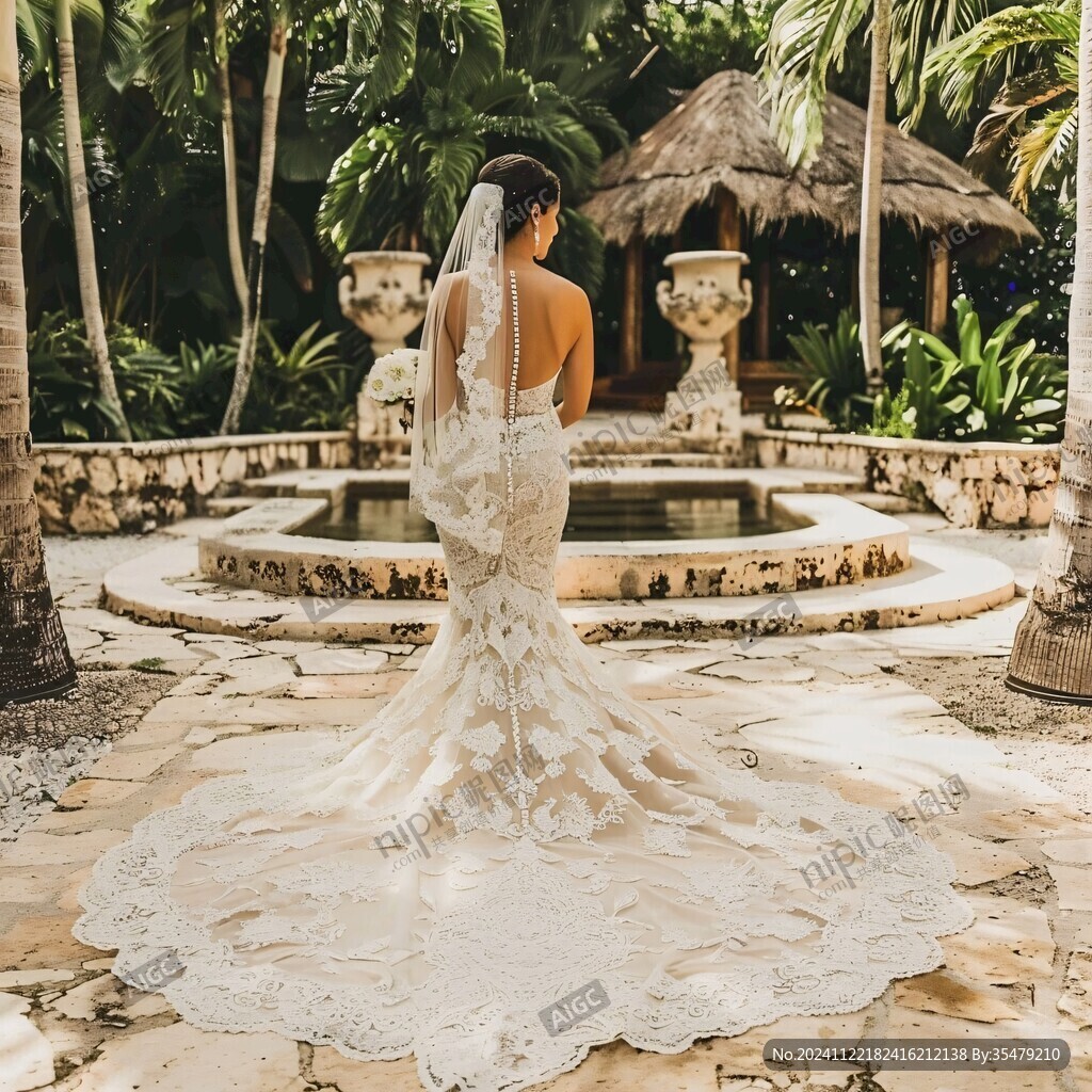 露背婚紗