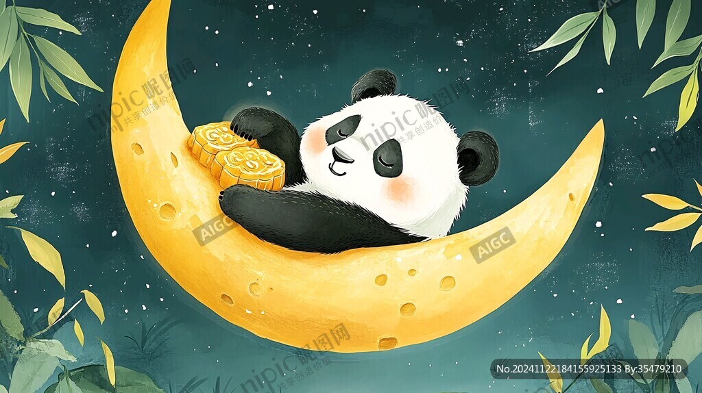 熊貓節(jié)氣插畫