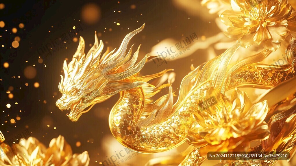 金色龍素材
