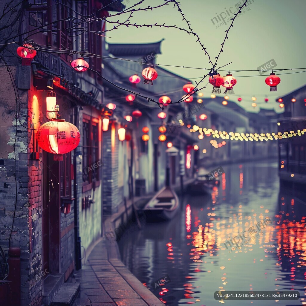 水巷燈火