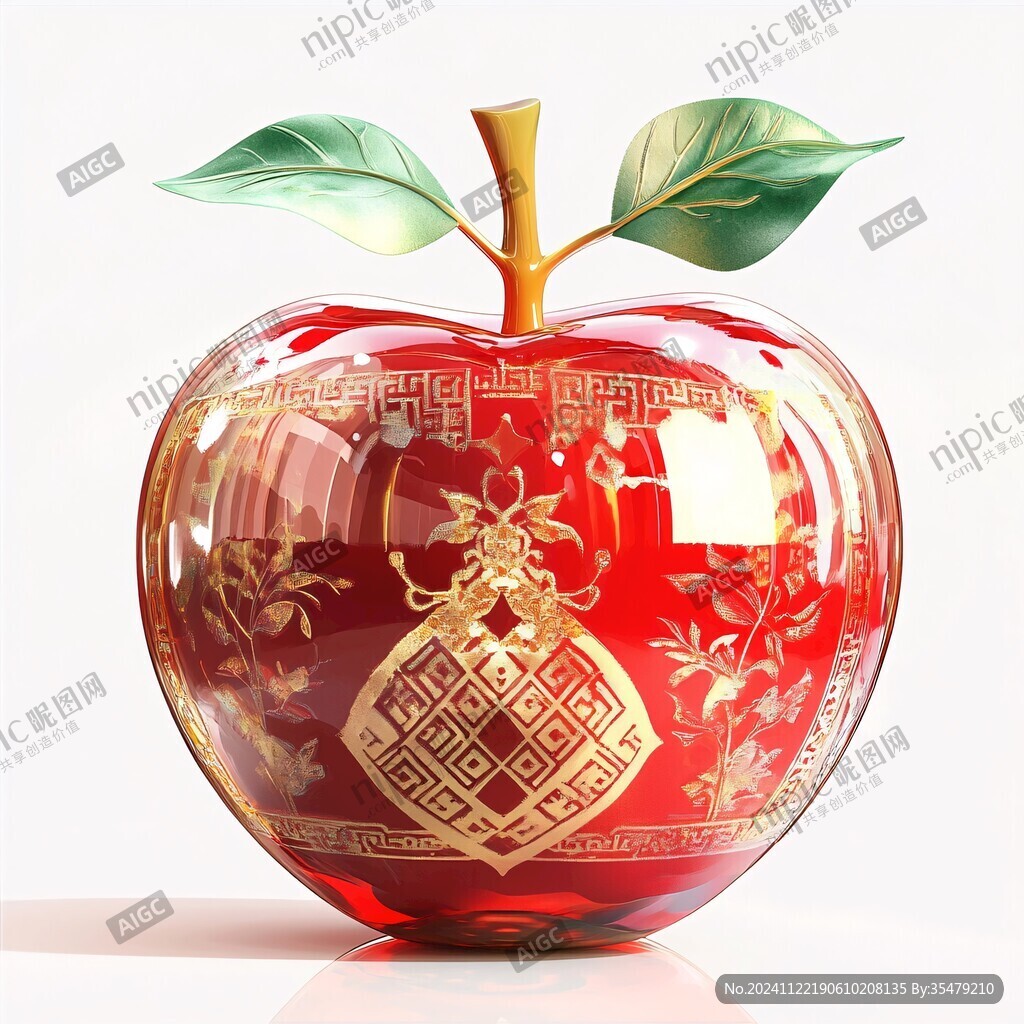 金色蘋果擺件