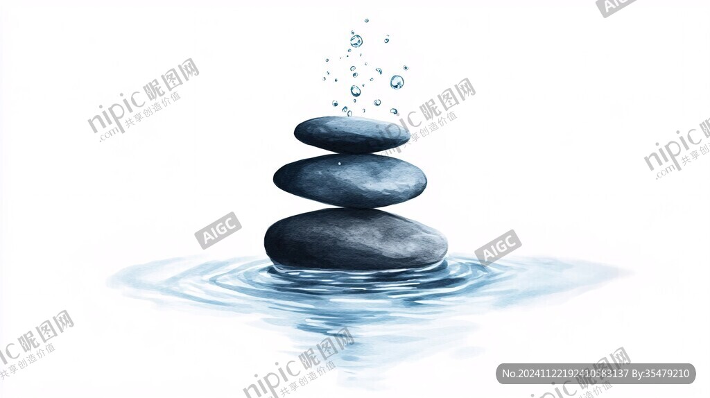 浮出水面的石頭