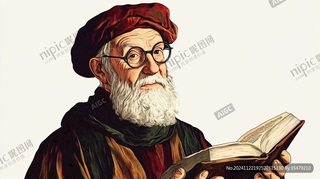 智者學(xué)者插畫