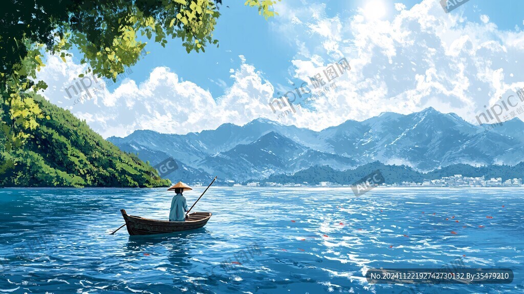 孤舟插畫