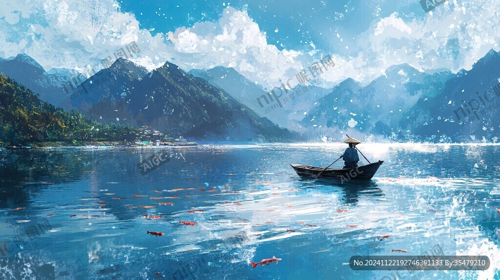 孤舟插畫
