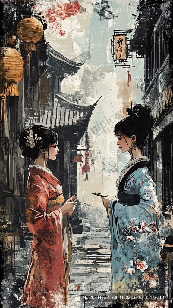 古街插畫