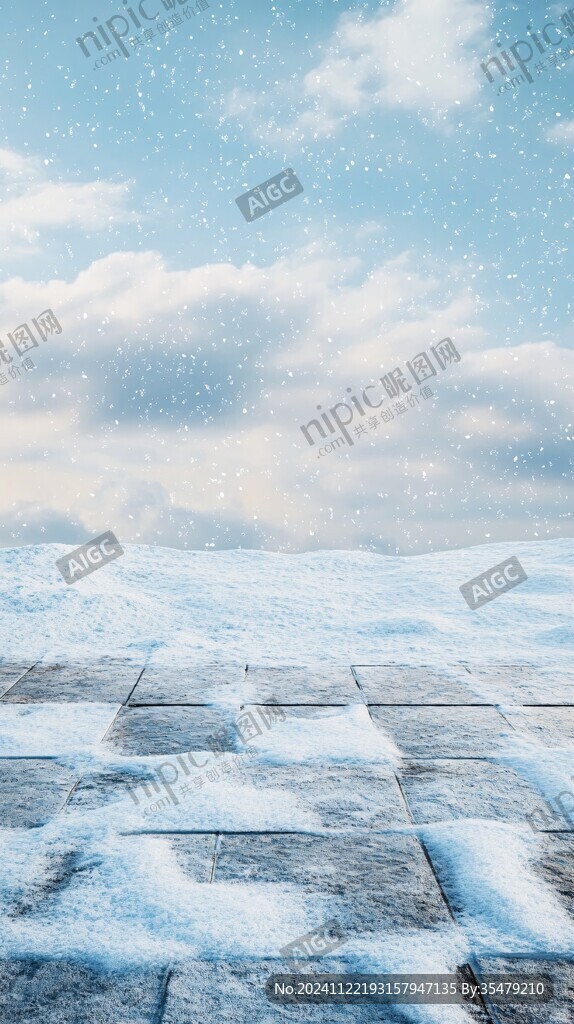 鵝卵石雪地