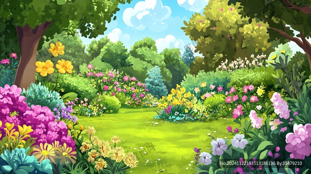 林間浪漫花叢