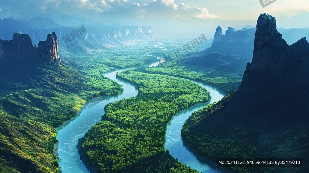 河谷綠洲風(fēng)景