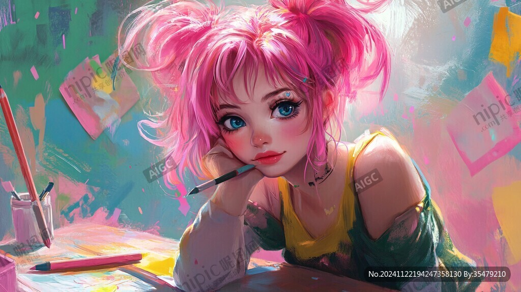粉色頭發(fā)少女