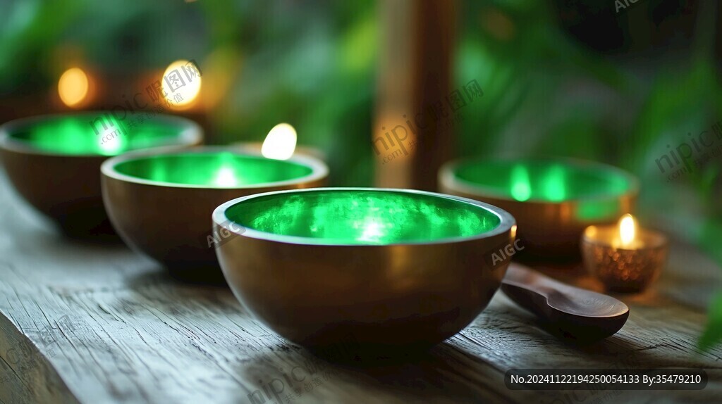 褐綠彩碗
