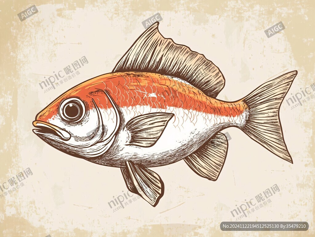 野生魚插畫