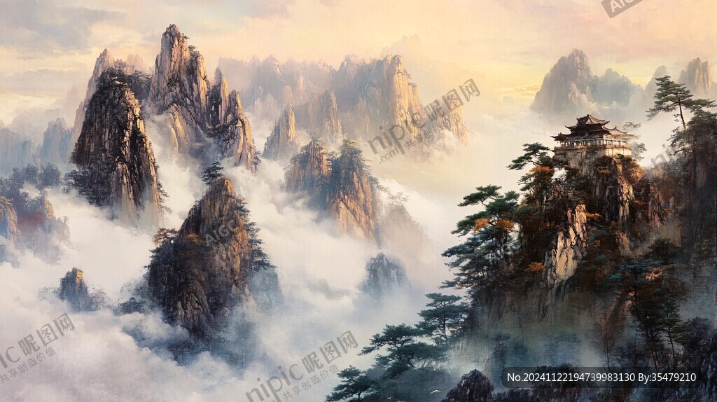 山水畫合成圖