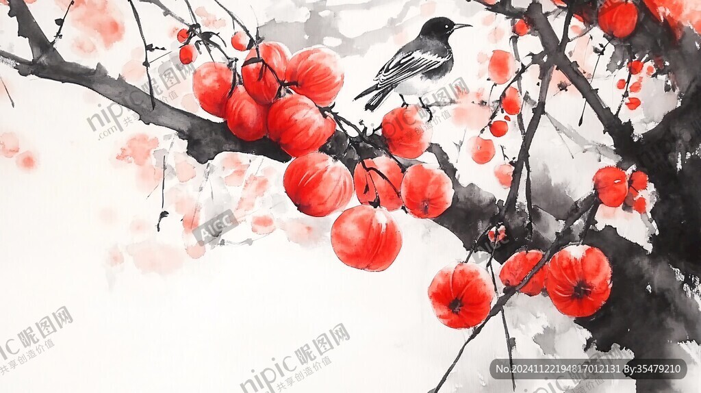 工筆紅果